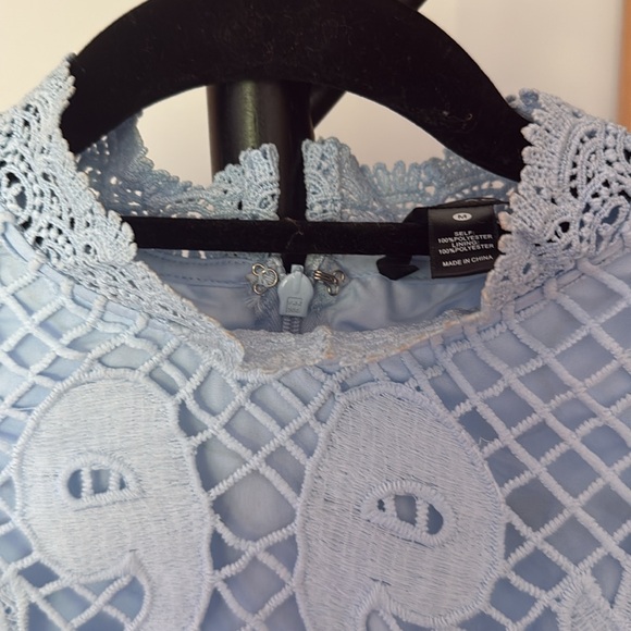 Aqua light blue lace dress - Picture 4 of 5